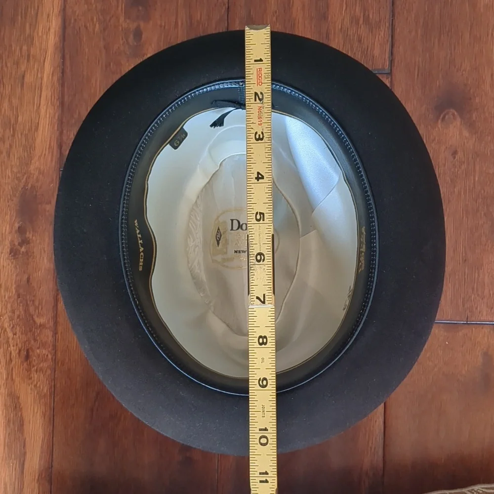 MEN'S VINTAGE DOBBS FELT BROWN FEDORA SIZE 6 7/8 - Picture 9 of 16